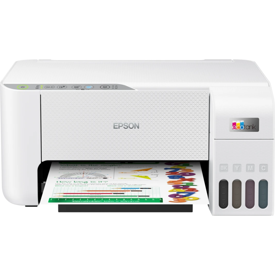 طابعة Epson EcoTank L3256 Wi-Fi الكل في واحد (نسخ / طباعة / مسح) طابعة خزان الحبر (أبيض)