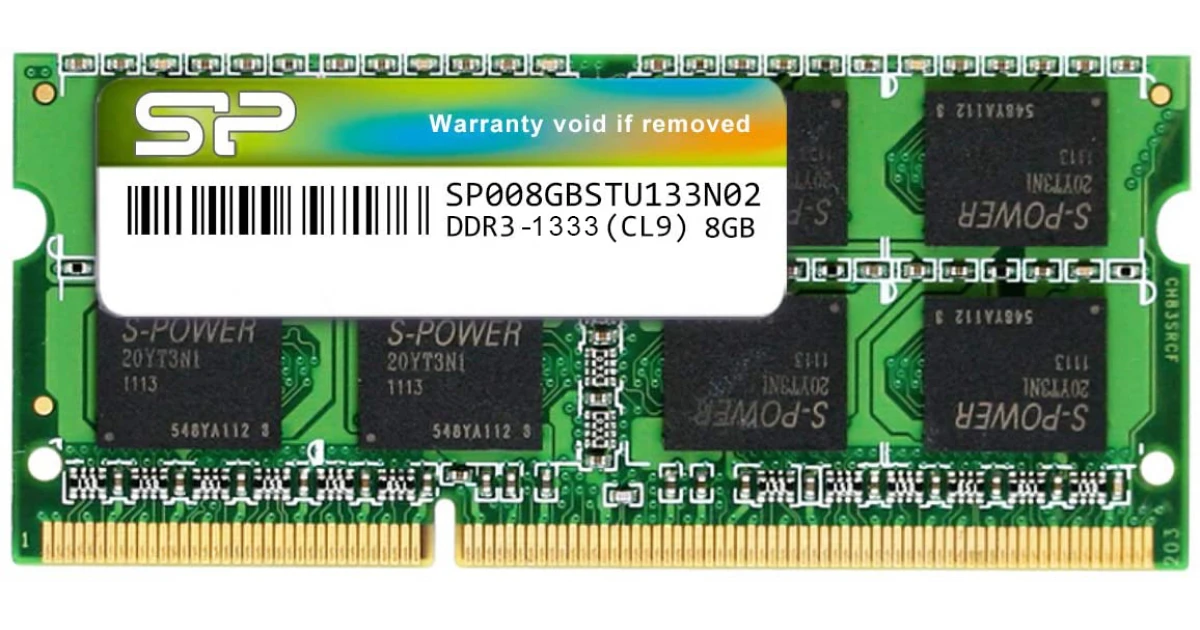قوة السيليكون 4 غيغابايت DDR3 1333 ميغاهيرتز 4 غيغابايت DDR3 1333 ميغاهيرتز ذاكرة الكمبيوتر المحمول