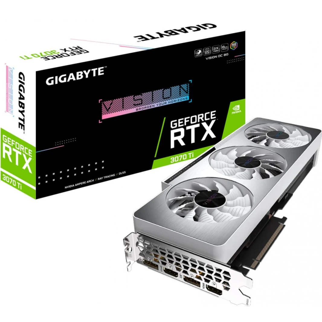 جيجابايت GeForce RTX TM 3070 Ti VISION OC 8GB GDDR6X - بطاقة الرسومات