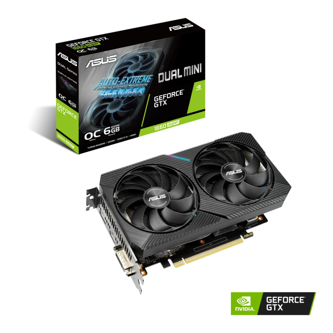 ASUS NVIDIA GeForce GTX 1660 SUPER 6GB DUAL MINI OC Edition - بطاقة الرسومات