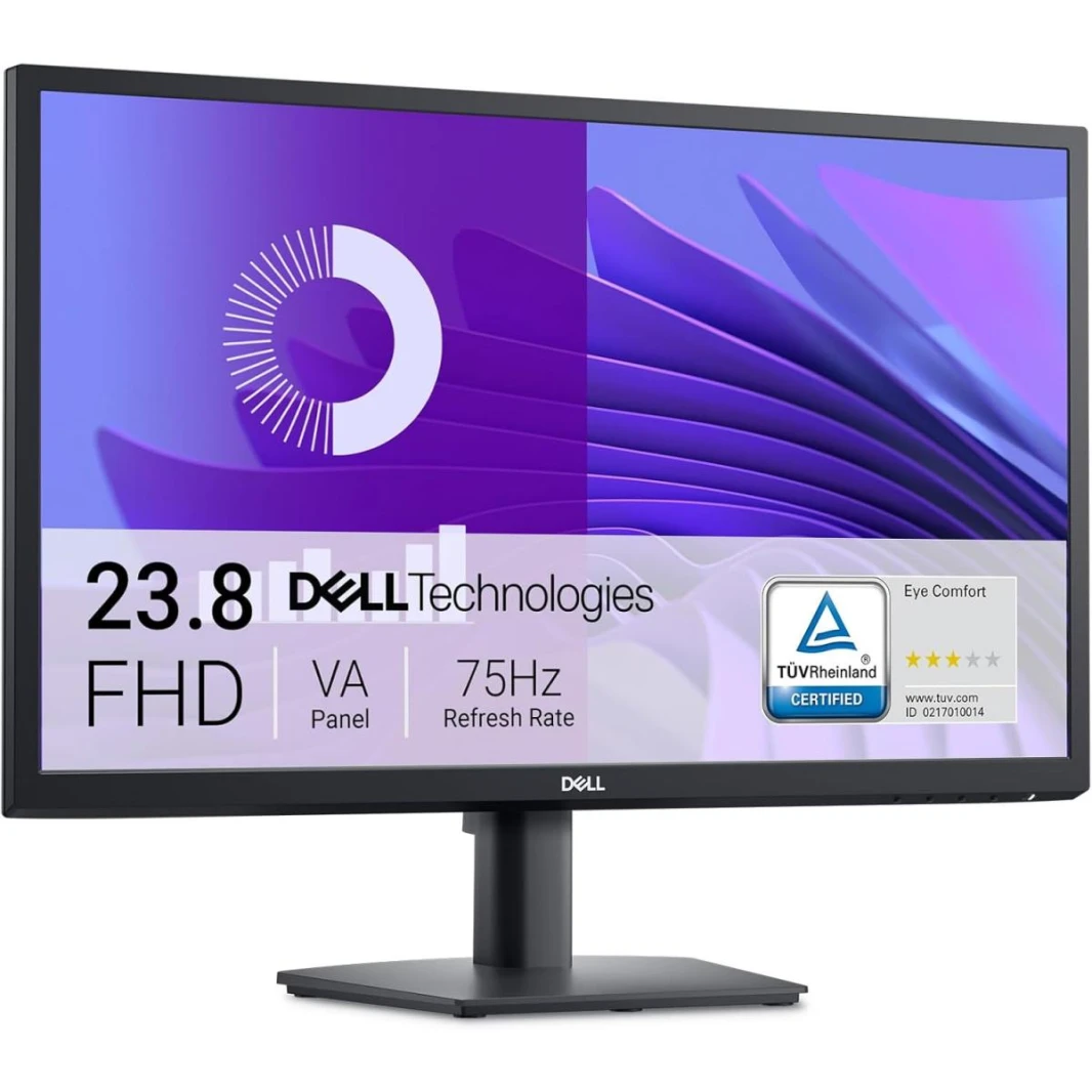 Dell E2425H 24 بوصة شاشة Full HD (1920  1080) ، 75 هرتز ، VA ، 5 مللي ثانية ، DisplayPort ، VGA ، ضمان لمدة 3 سنوات