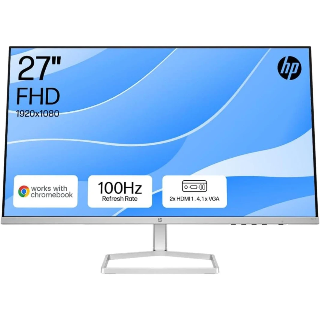 HP Series 5 27″ FHD Monitor 527sf – 100Hz Refresh Rate, 1500:1 CR, 99 percent sRGB Colour & 300 Nits – HDMI & VGA Ports – Low-Blue Light