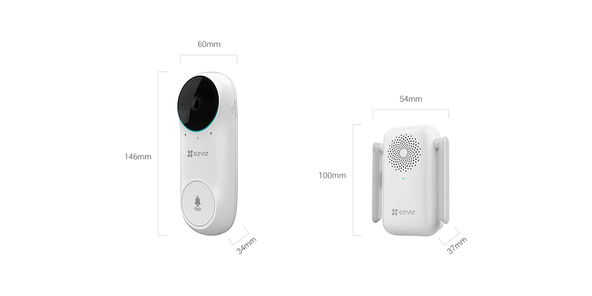 EZVIZ DB2C عدة خالية من الأسلاك فيديو الجرس
