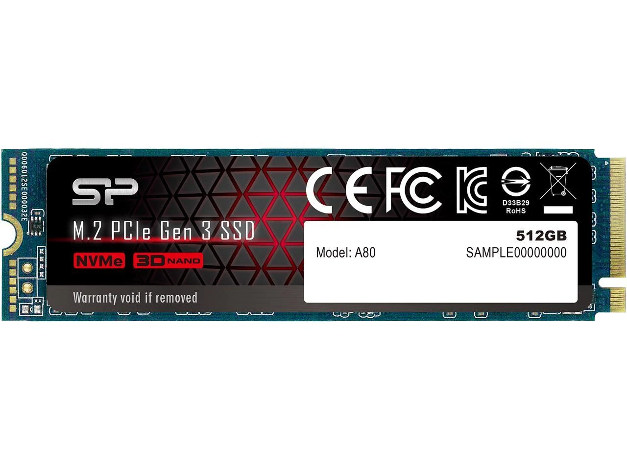 قوة السيليكون 512GB PCIe Gen3  4 P34A60 NVME