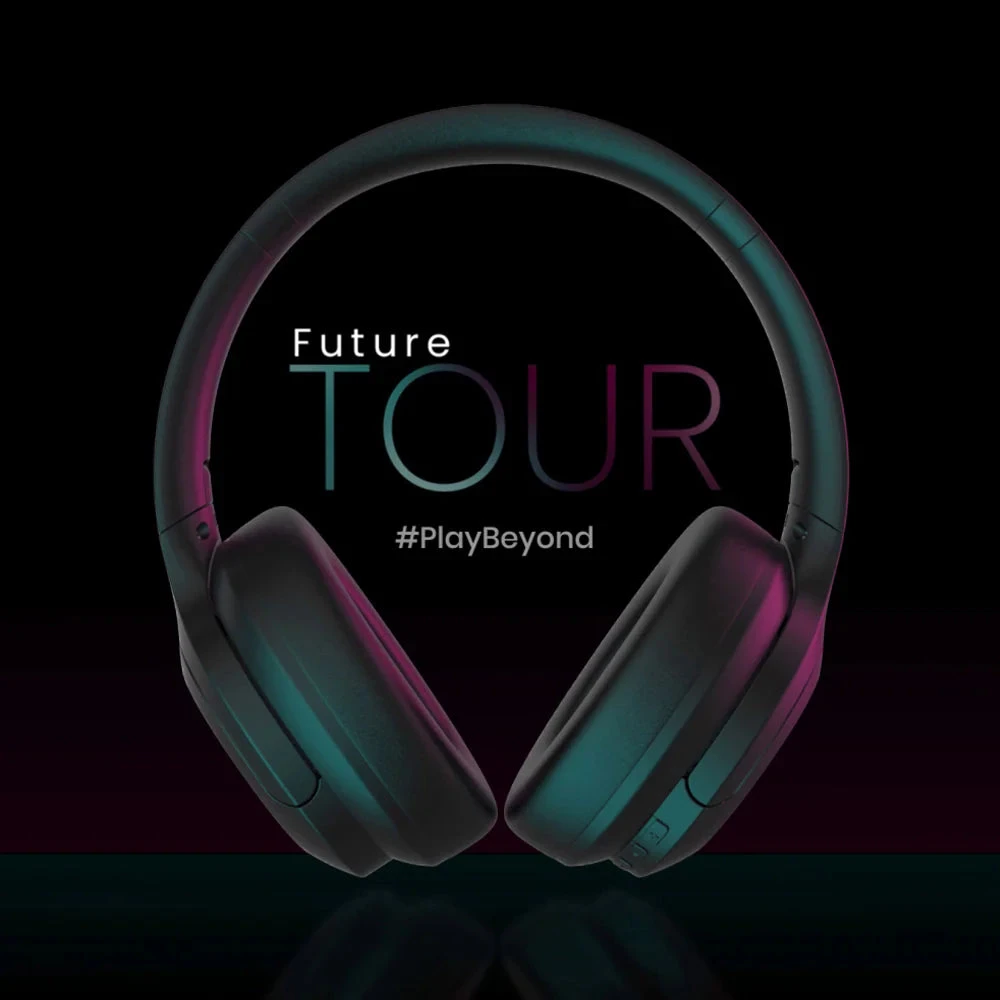 HiFuture Hybrid Active Noise Cancelling Headphones - Black