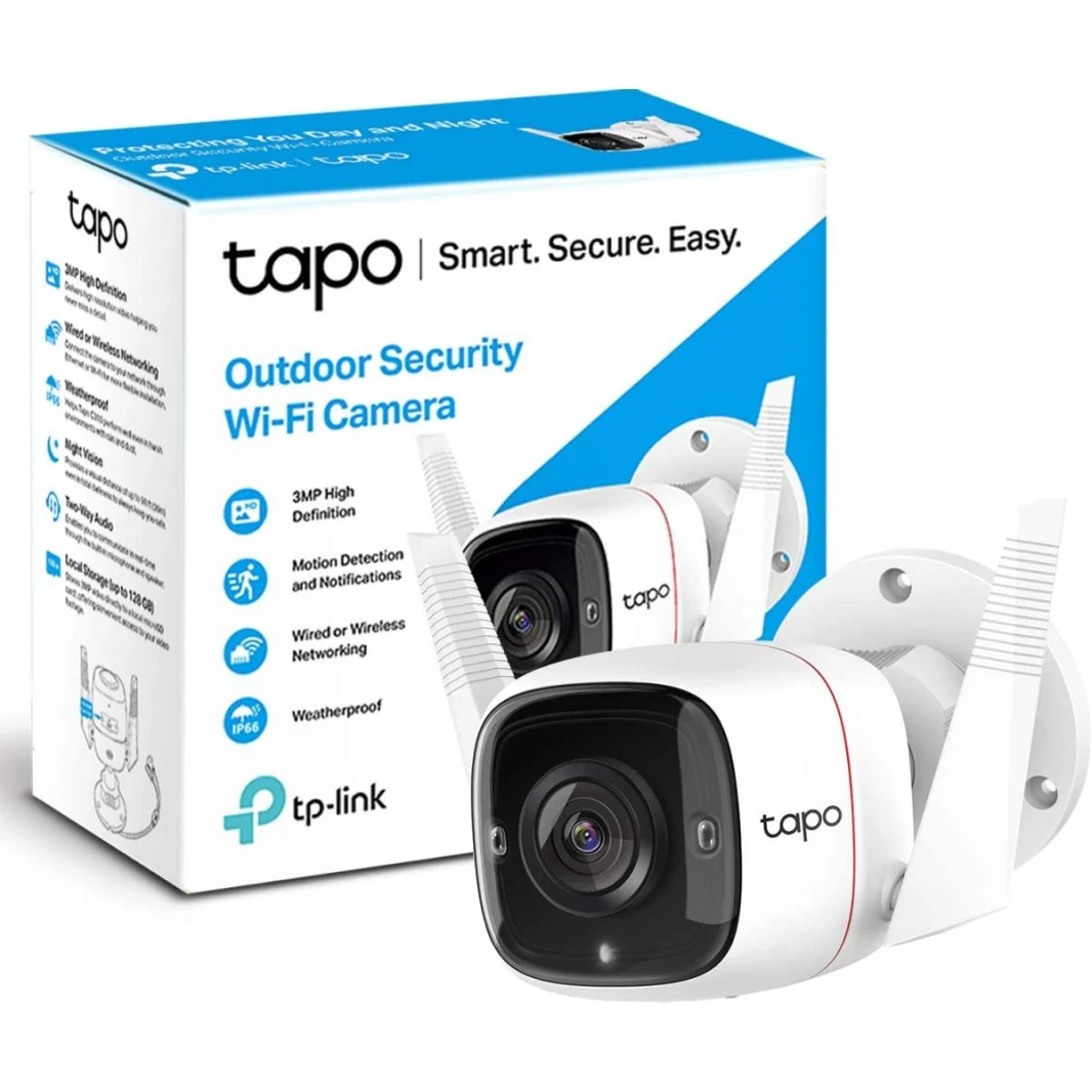 TP-Link Tapo C310 كاميرا الأمن في الهواء الطلق المدمج في صفارات الإنذار والرؤية الليلية