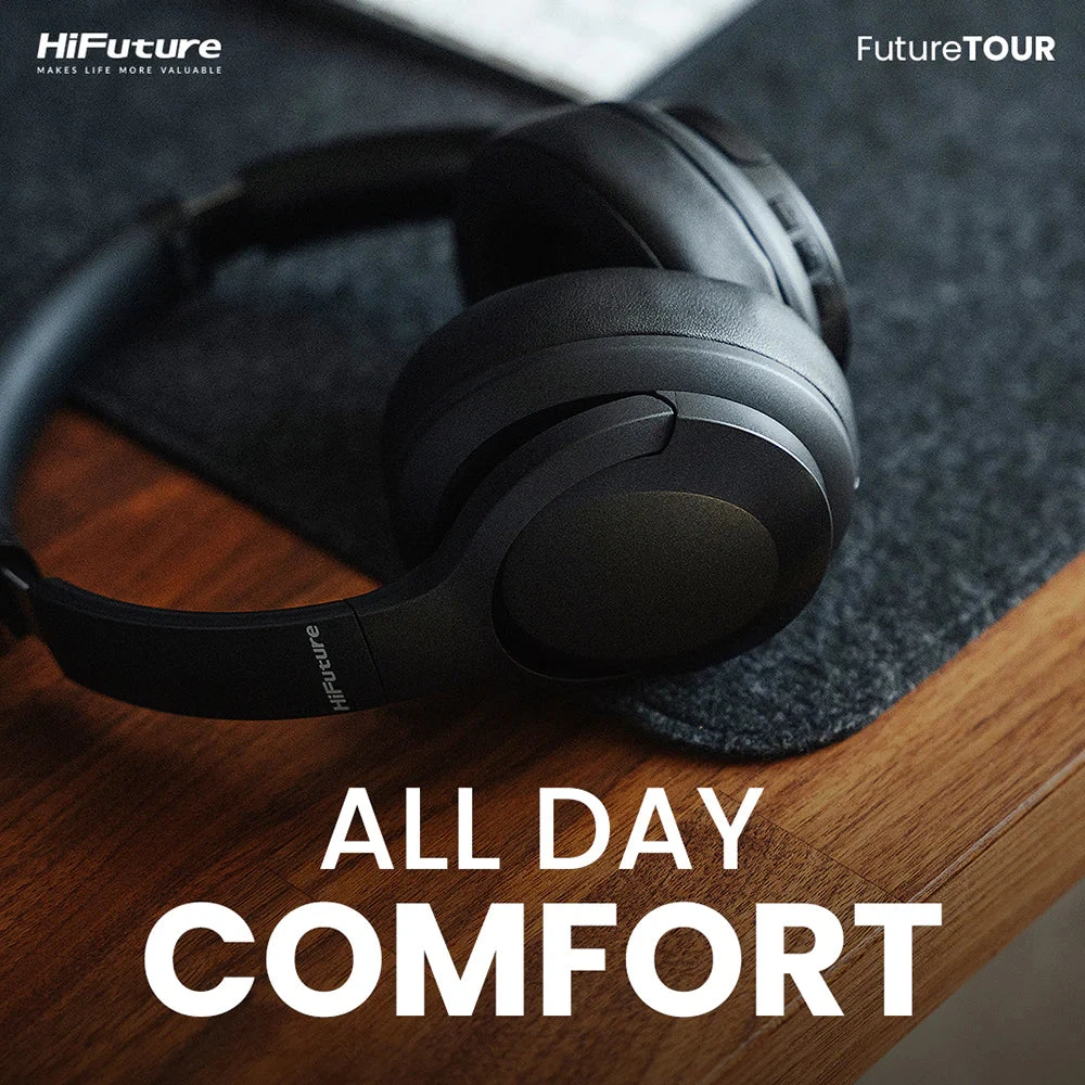 HiFuture Hybrid Active Noise Cancelling Headphones - Black