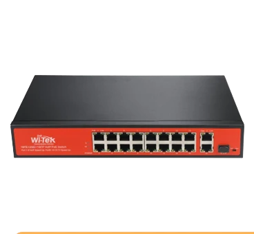 WI-PS518GV 16FE  2GE  1SFP منافذ 48V VoIP بو التبديل مع 16 ميناء بو