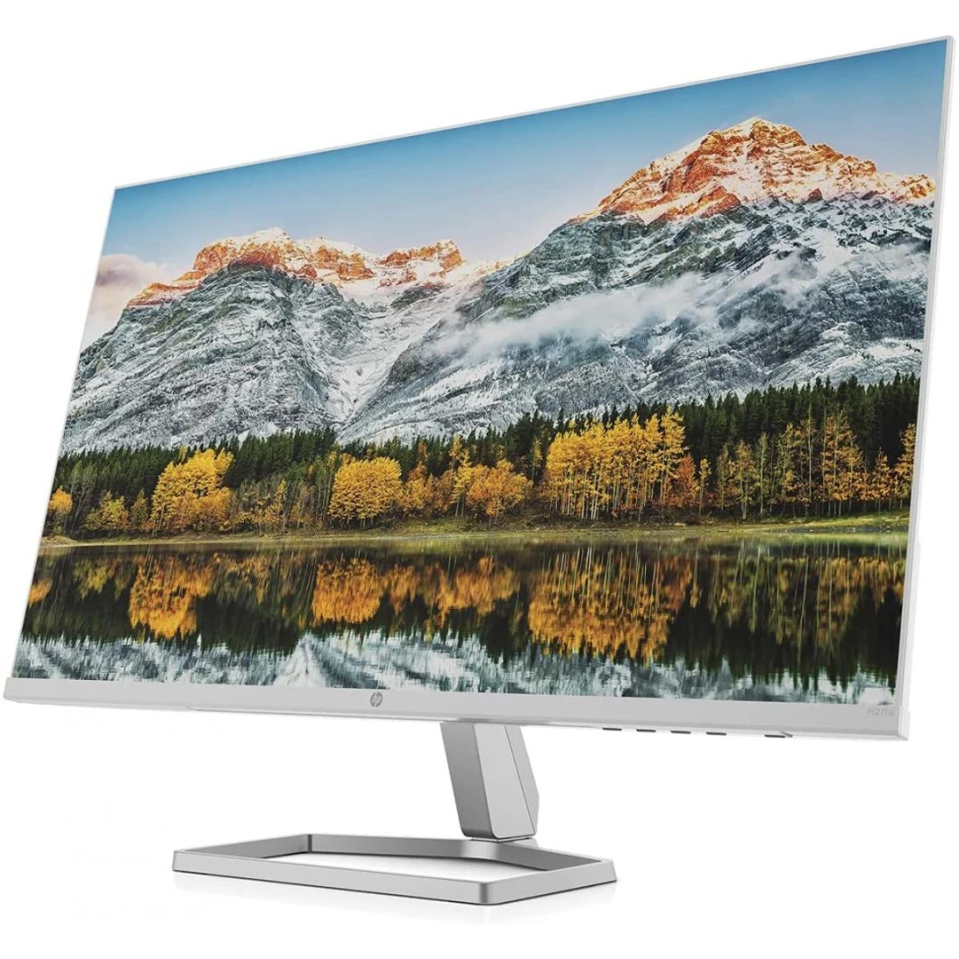 HP M27fw 27  Ultraslim كامل HD IPS مراقب ث / العين آمنة ، الفضة والأبيض