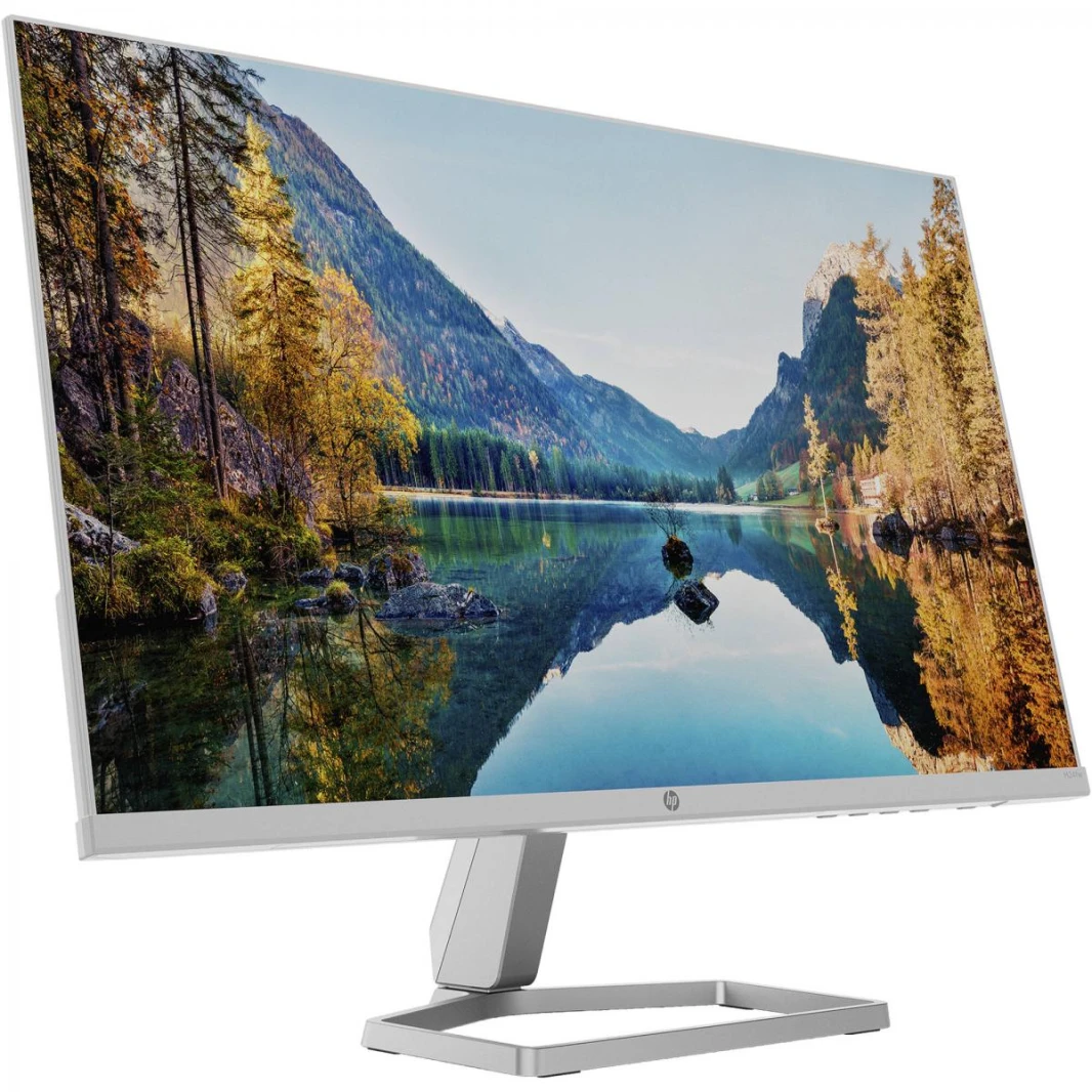 HP M24fw 24  Ultraslim كامل HD IPS مراقب ث / العين آمنة ، الفضة والأبيض