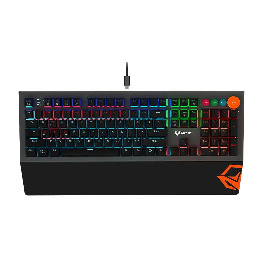 MeeTion Detachable Palmrest RGB Mechanical Gaming Keyboard