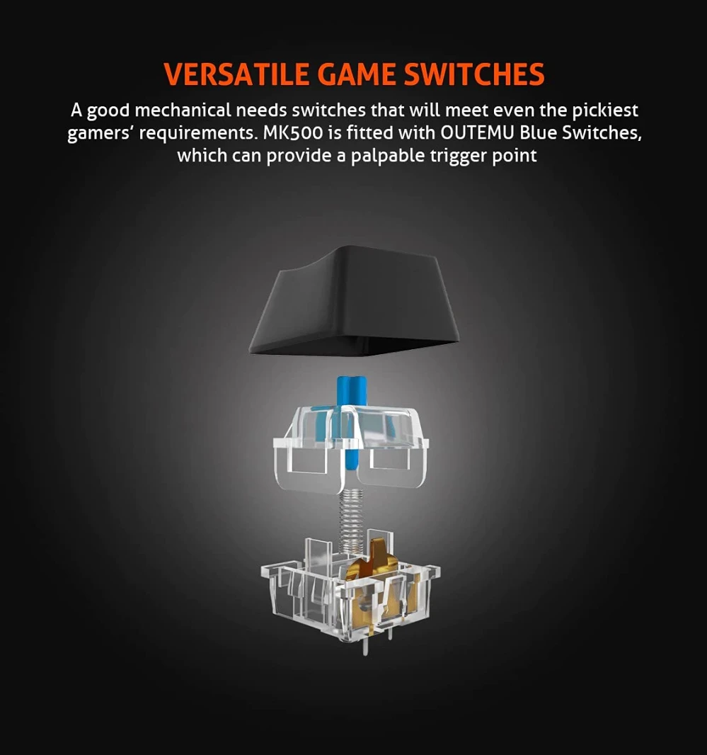 MeeTion Detachable Palmrest RGB Mechanical Gaming Keyboard