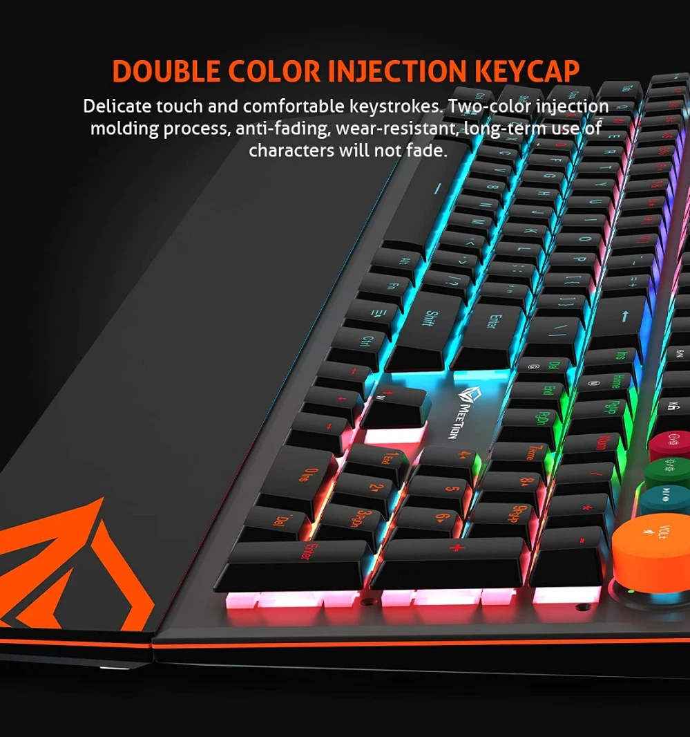 MeeTion Detachable Palmrest RGB Mechanical Gaming Keyboard