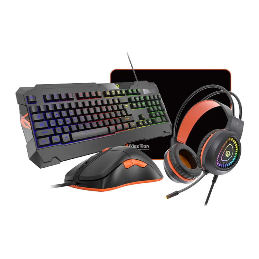 MeeTion Gaming Mouse Keyboard and Headset Combo & Mouse Pad