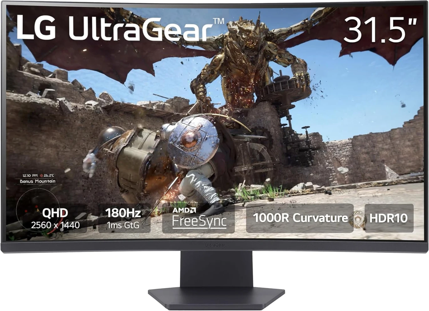 LG 32 UltraGear™ 1000R curved gaming monitor | QHD, 1ms