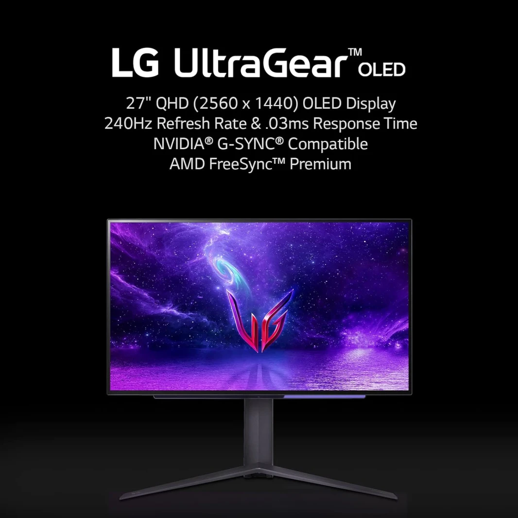 LG UltraGear™ 27” OLED QHD 2K HDR10 240Hz 0.03ms G-SYNC