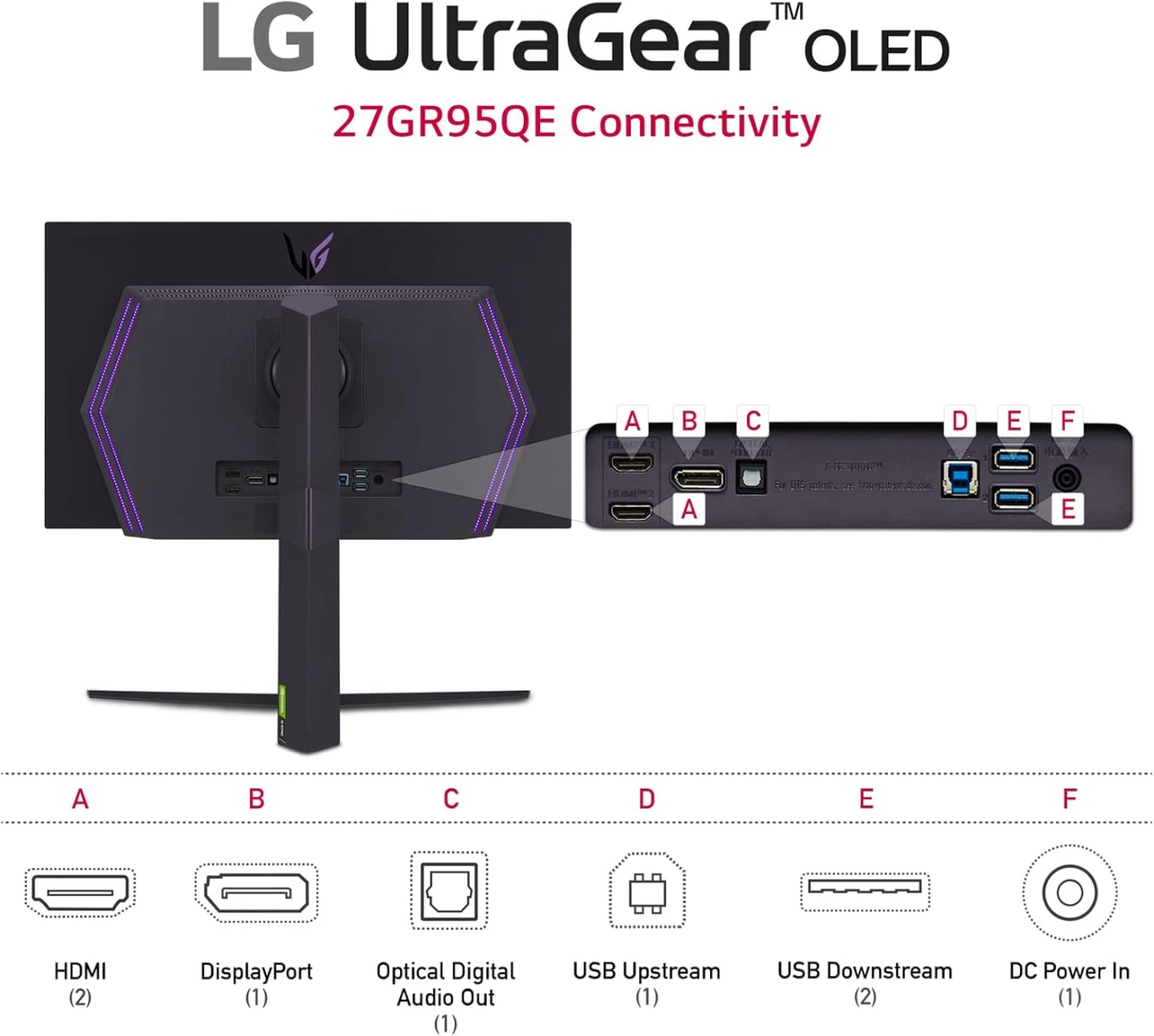 LG UltraGear™ 27” OLED QHD 2K HDR10 240Hz 0.03ms G-SYNC