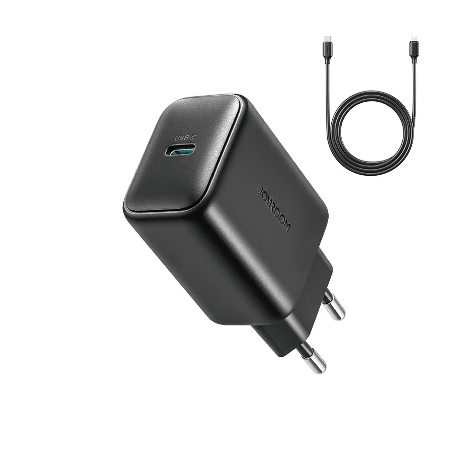 Joyroom JR-TCF23 25W Charger-Black (EU)+C to C 1m Blk