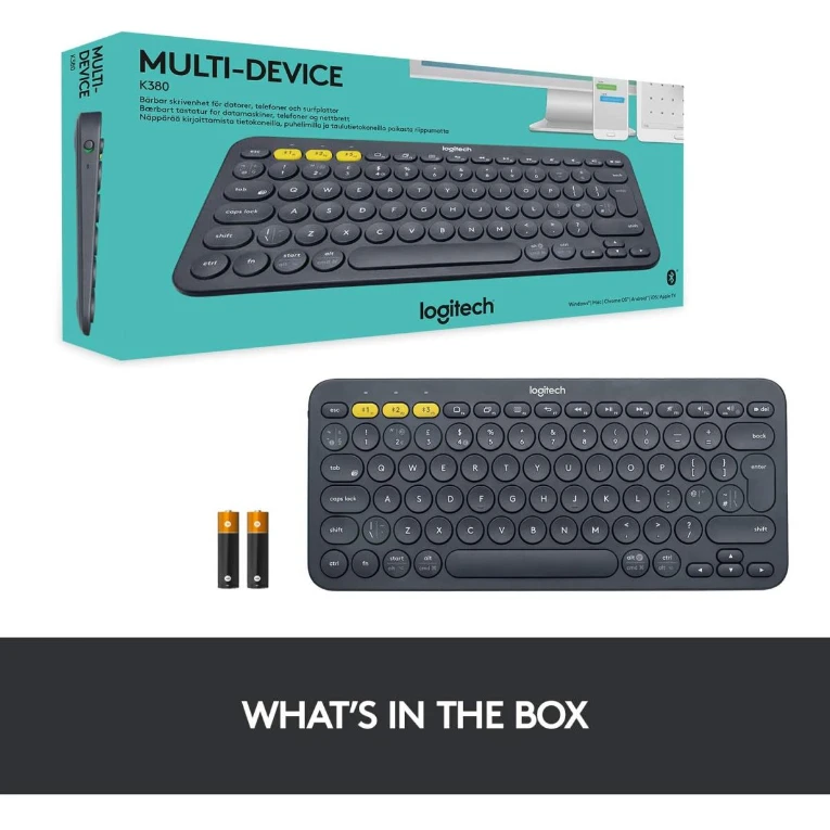 Logitech K380 Wireless Keyboard English Keyboard Dark Grey