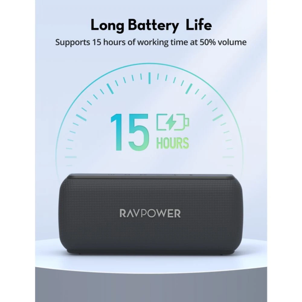 RavPower RP-SK001 60W Bluetooth Speaker IPX5 Black