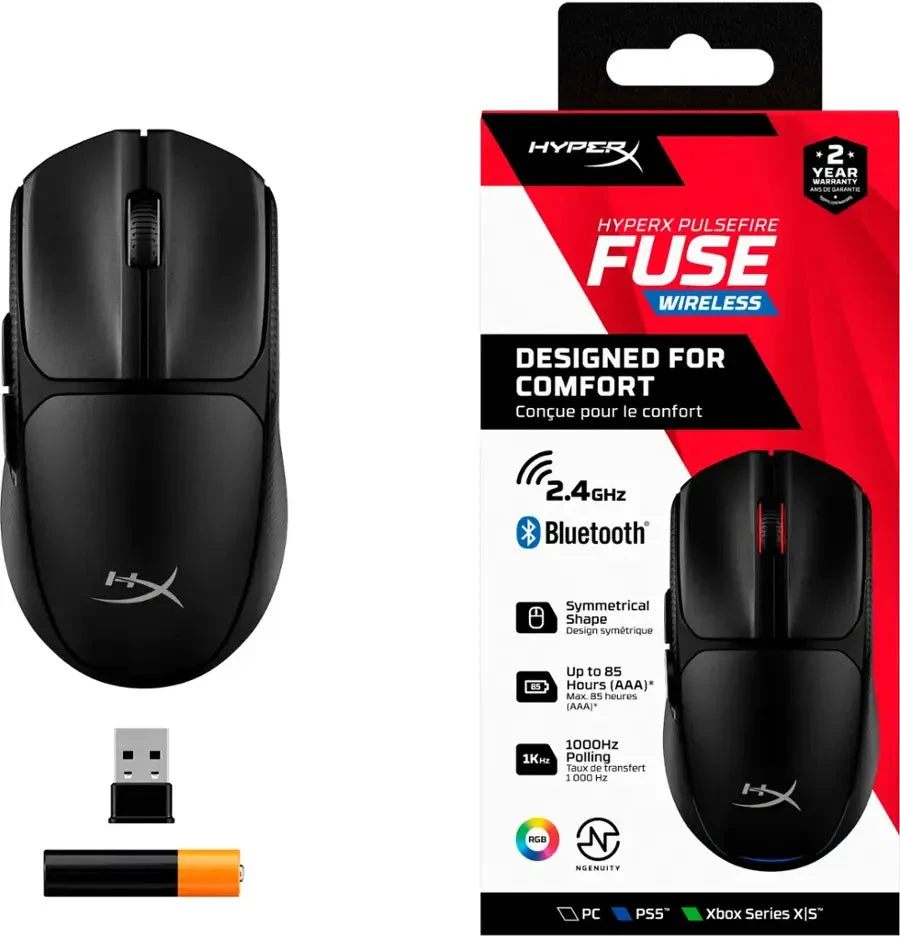 HYPER-X PLUSEFIRE FUSE WIRELESS GAMING MOUSE (BLACK)