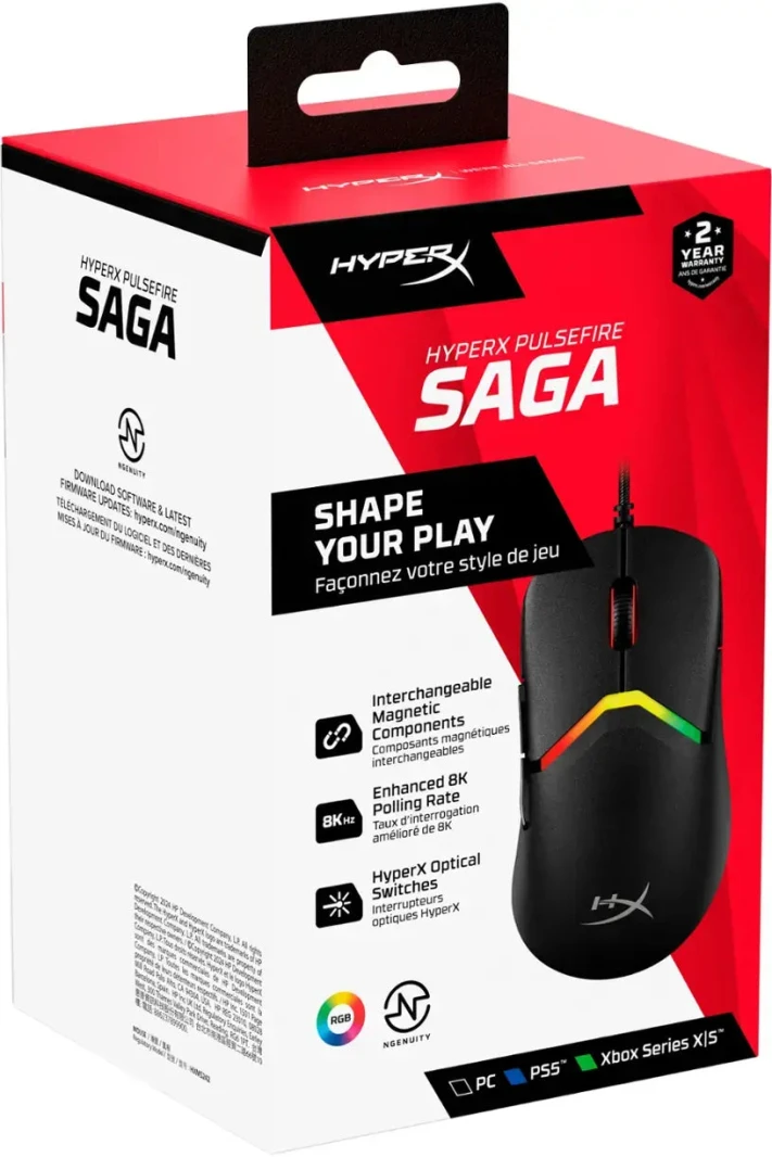 HYPER-X PLUSEFIRE SAGA GAMING MOUSE (BLACK)