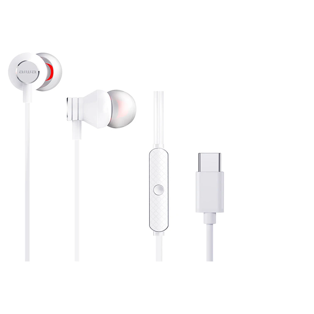 Aiwa Earphones with Microphone Type-C White