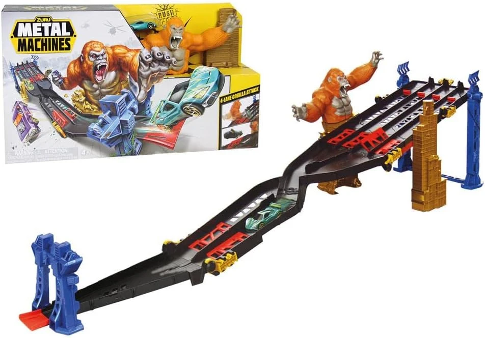 Metal Machines 4 Lane Gorilla Attack Track Set