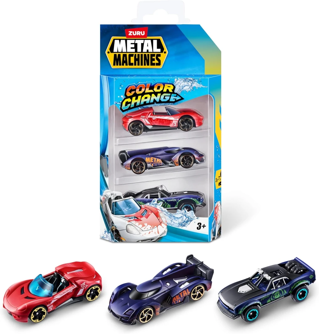 Metal Machines Standard S4 Color Change Car 3 Pack 24 Pcs