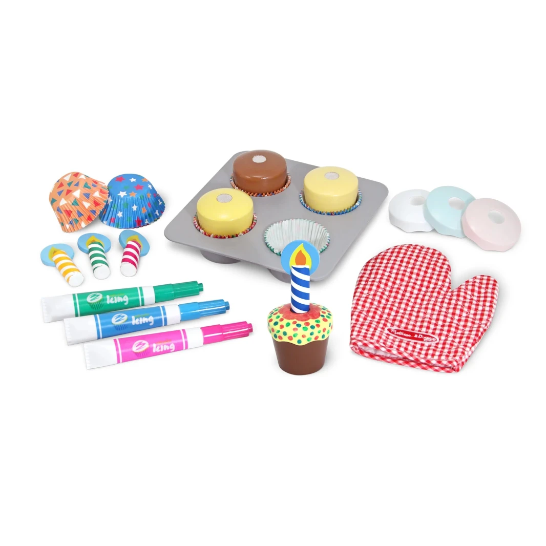 Melissa & Doug Bake & Decorate Cupcake Set