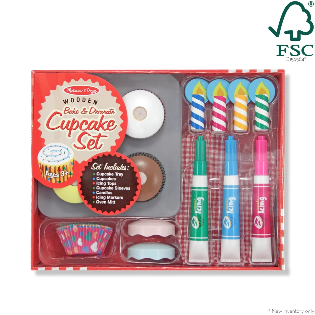 Melissa & Doug Bake & Decorate Cupcake Set