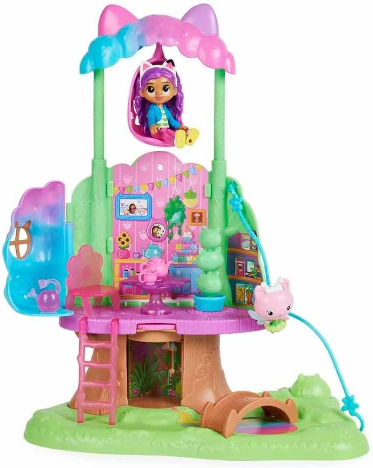 Spin Master Gabby's Dollhouse kitty fairy's garden Tree House plyst