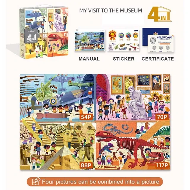 Mideer - 4 In 1 Puzzle Museum