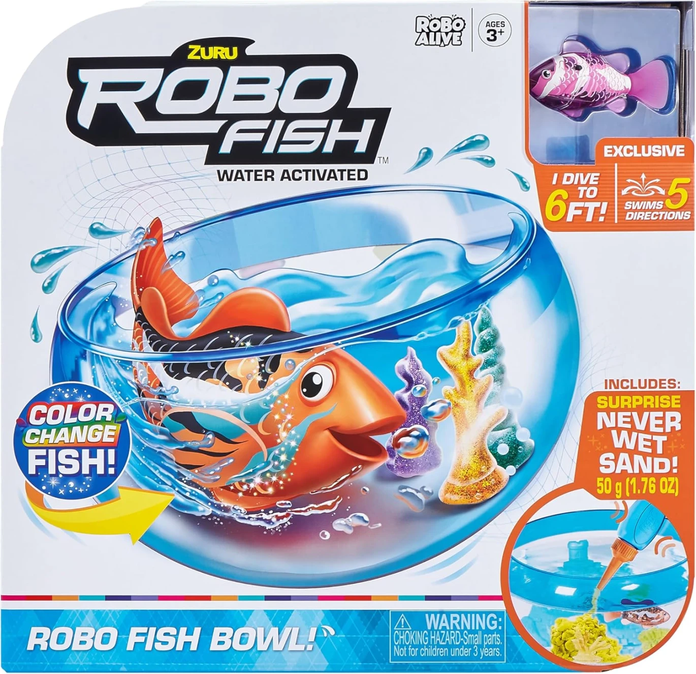 Zuru Robo Alive Robotic Robo Fish S1 Playset Color Asst