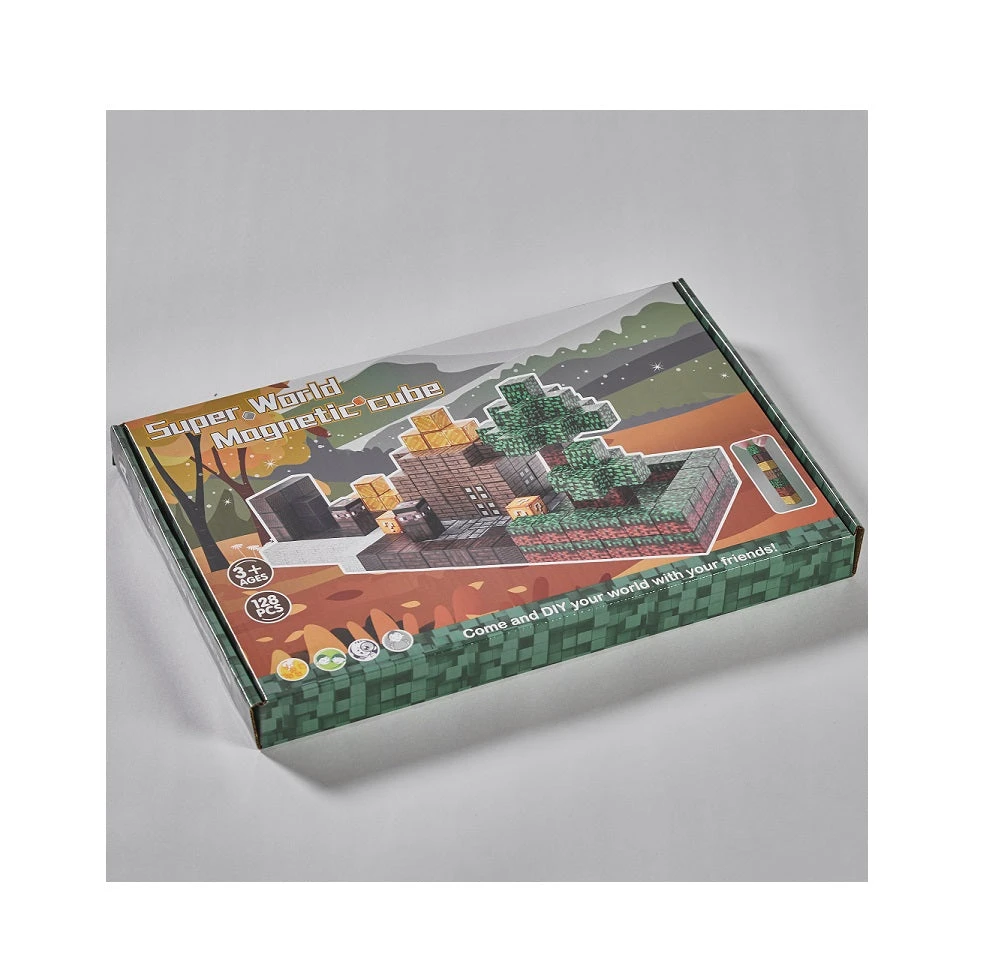 Didi Buildies Magnetic Cubes 128 Pcs Build Vlg House Theme