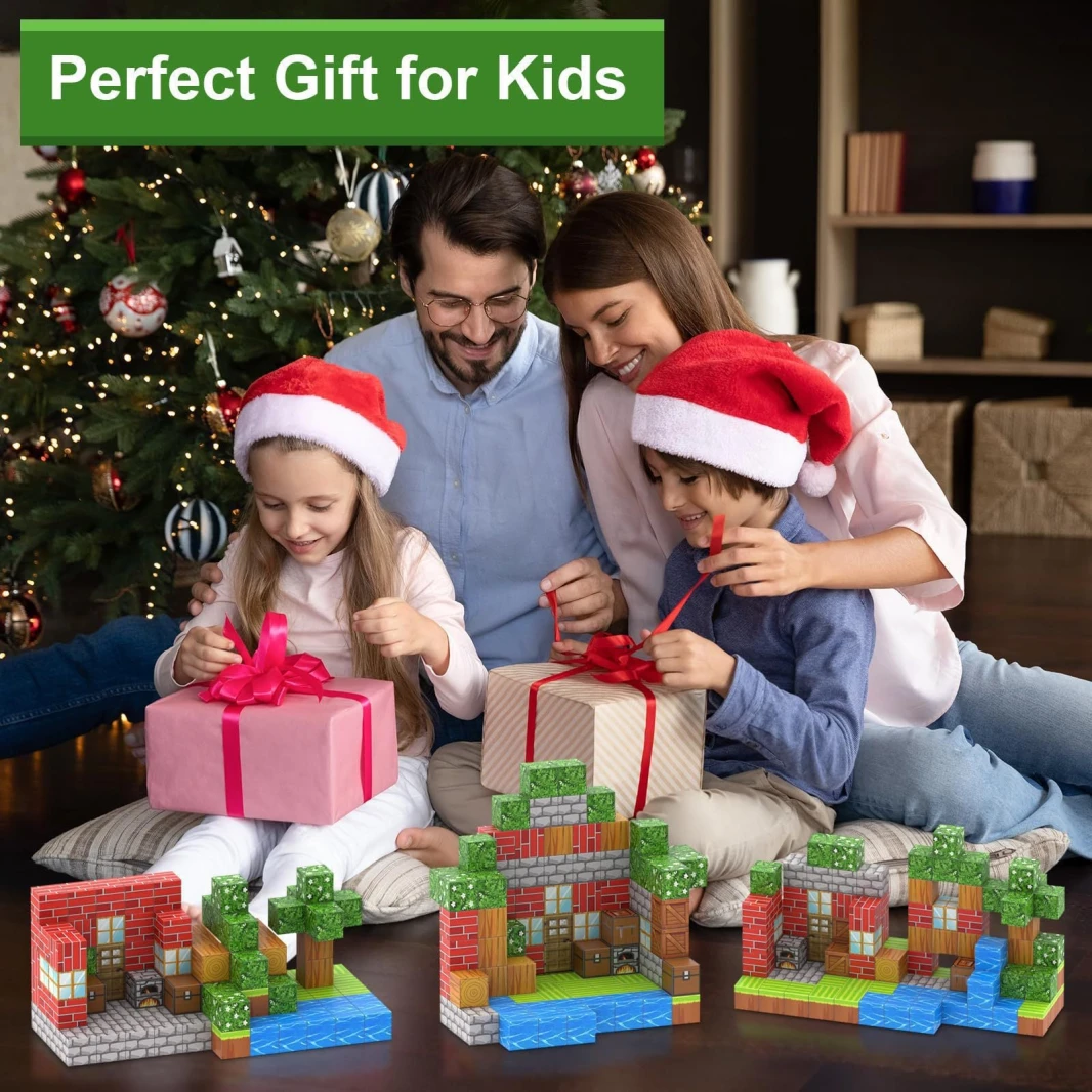 Didi Buildies Magnetic Cubes 128 Pcs Build Vlg House Theme