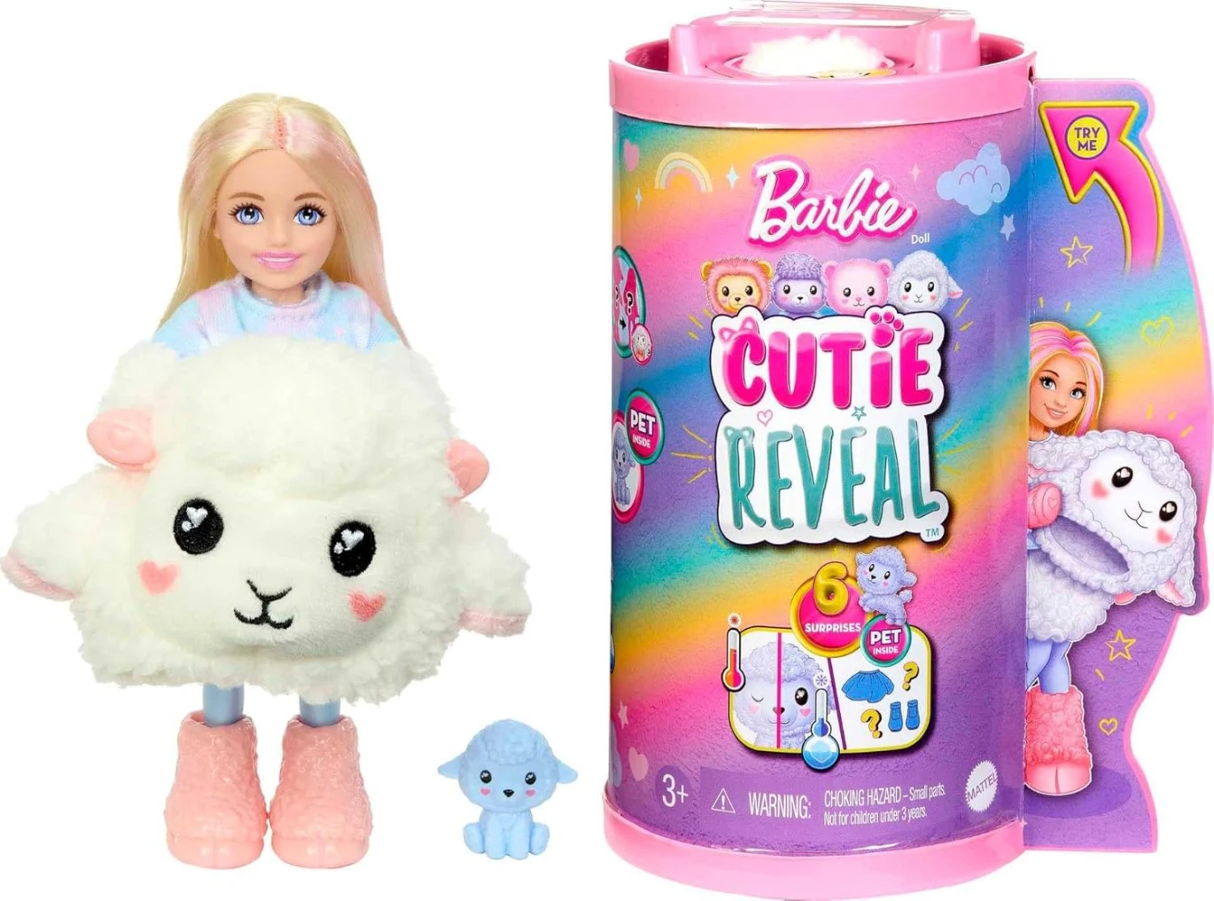 Barbie Chelsea Cutie Reveal Cozy Cute Tees Series Lamb Doll