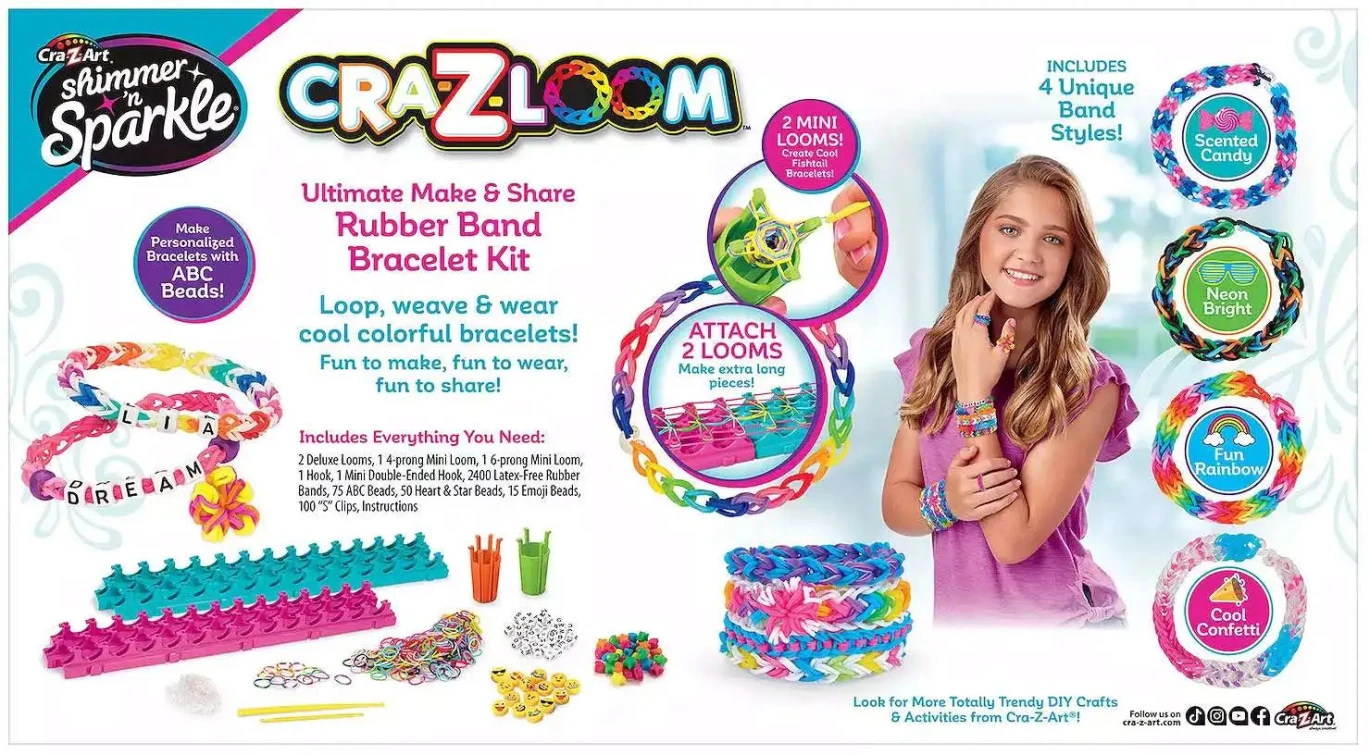 CraZArt Shimmer N Sparkle CraZLoom Rubber Band Bracelet Kit