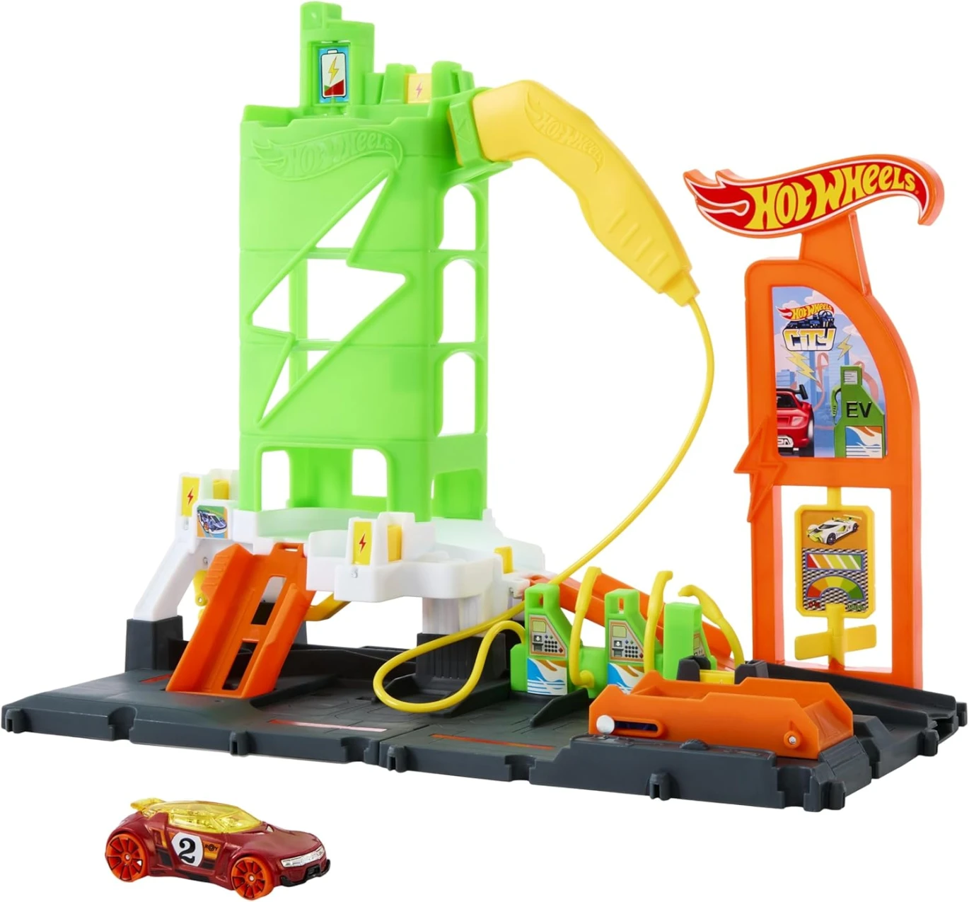 Hot Wheels City Track Set Super Recharge Fuel Station