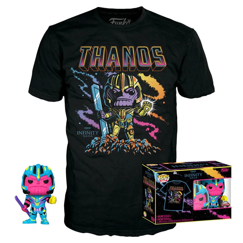 Funko Pop & Tee! Marvel: Thanos Blacklight (S)
