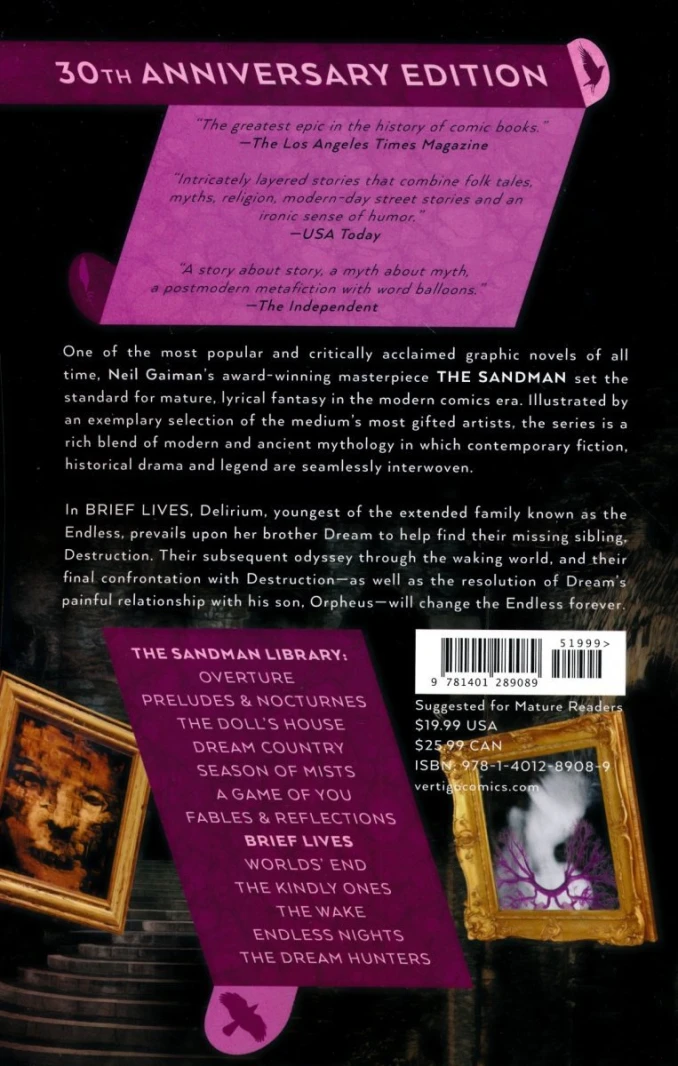 The Sandman Vol. 7: Brief Lives 30th Anniversary Edition