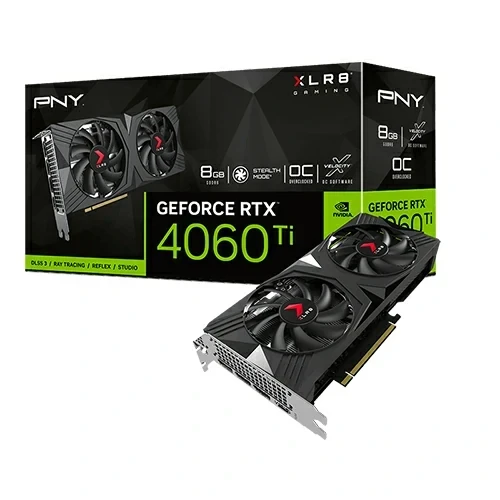 PNY GeForce RTX ™ 4060 TI 8GB Verto ™ Overclocked Dual Fan XLR8 DLSS 3