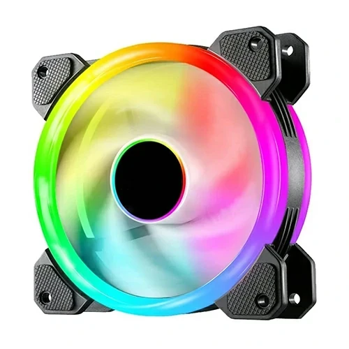 PC Case Fan 120mm LED Fan FRGB 4Pin حلقة الضوء المزدوجة