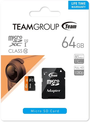 TeamGroup SD Card XC-I Class 10 64GB FHD