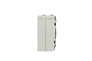 2 Gang Beige thin Rocker Switch QVQ