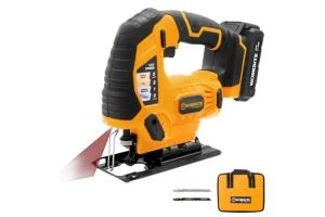 منشار خشب وحديد لاسلكي 20 فولت مع 2 بطارية Worksite CJS326