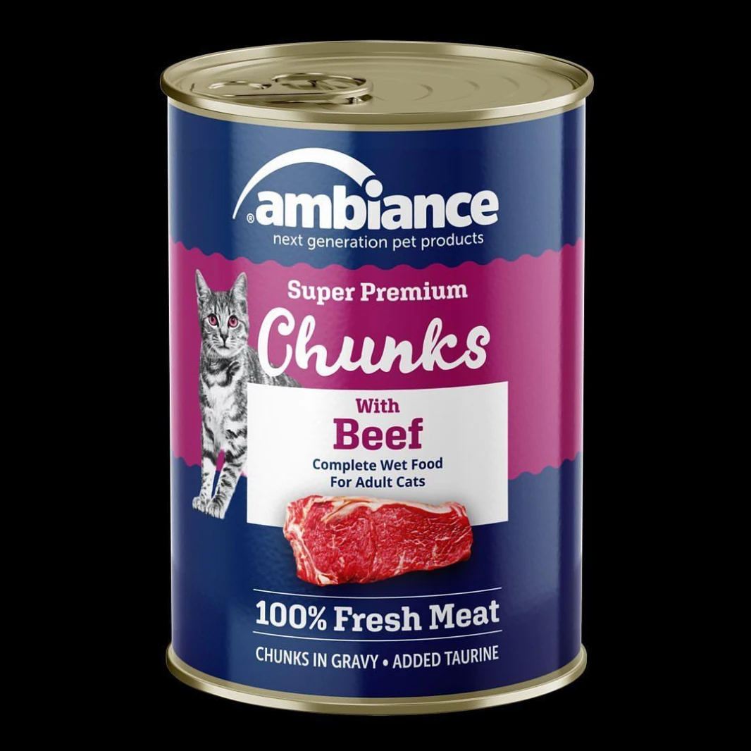 Ambiance Super Premium Chunks with Beef – Adult Cat Food