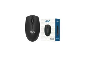 AOC USB Wireless mouse { 1600 DPI / 2.4 GHz wireless / ambidextrous design / micro receiver adapter