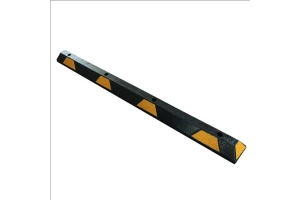 Yellow And Black Rubber Car Wheel Stopper Chock 1.83m