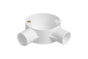 20mm Two Way angle circular Box White